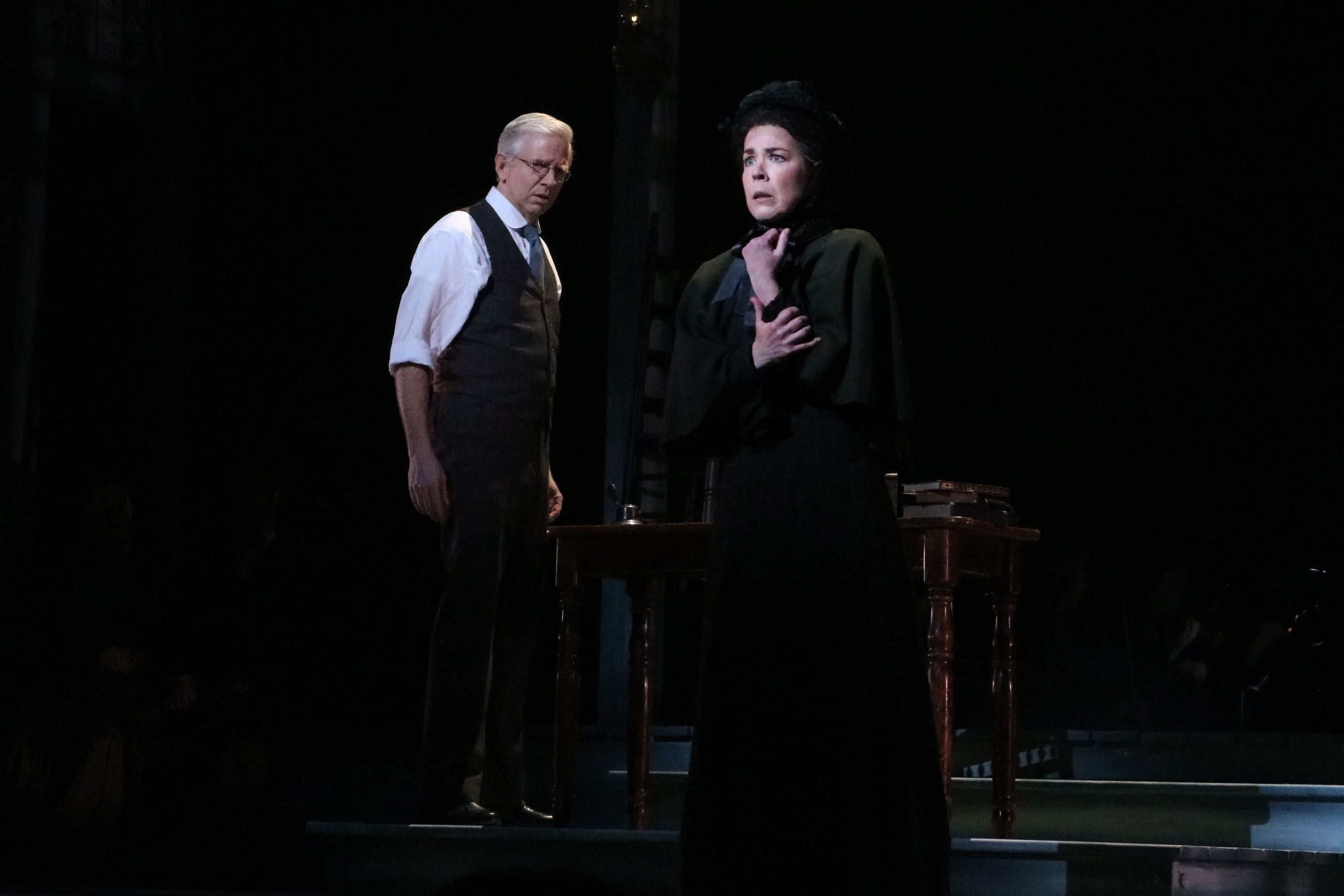 Alan Dunbar (Dr. Knapp) and Katherine Pracht (Mary Heaster) in Everlasting Faint